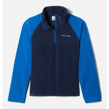 Columbia Glacial Fleece 1/4 Zip, Pullover Azul Marino Azules Claro Para Niño | 684053-OYV